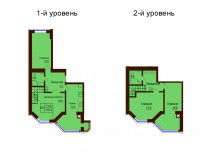 Двухуровневая квартира 115.2 м/кв - ЖК София