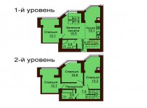 Двухуровневая квартира 97.9 м/кв - ЖК София