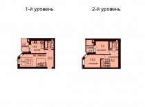 Двухуровневая квартира 76.5 м/кв - ЖК София