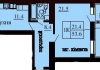 Однокомнатная квартира 53.6 м/кв - ЖК София