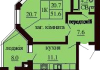 Однокомнатная квартира 51.6 м/кв - ЖК София