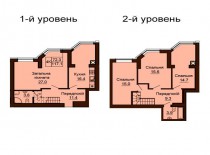 Двухуровневая квартира 117.1 м/кв - ЖК София