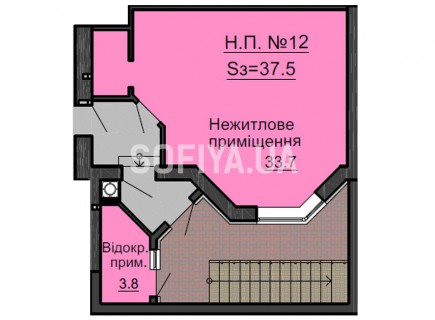 Нежилое помещение 37,5 м/кв - ЖК София