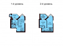 Двухуровневая квартира 95.4 м/кв - ЖК София