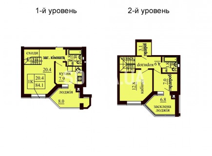 Двухуровневая квартира 84.1 м/кв - ЖК София