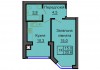 Однокомнатная квартира 33,6 м/кв - ЖК София