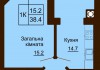 Однокомнатная квартира 38.4 м/кв - ЖК София