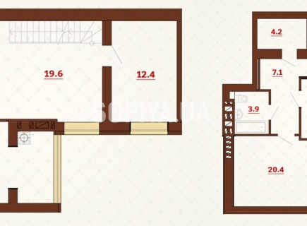 Двухуровневая квартира 113.4 м/кв - ЖК София