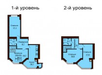 Двухуровневая квартира 111.1 м/кв - ЖК София