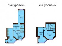 Двухуровневая квартира 108.2 м/кв - ЖК София