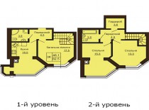 Двухуровневая квартира 82.5 м/кв - ЖК София