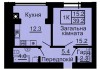 Однокомнатная квартира 39,2 м/кв - ЖК София