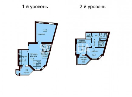 Двухуровневая квартира 139.3 м/кв - ЖК София